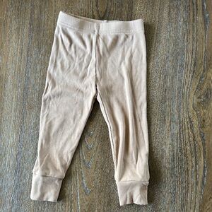 Kids Tan ribbed leggings